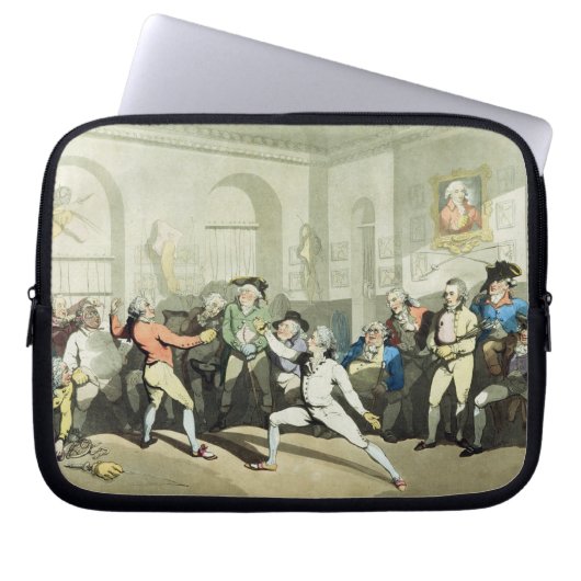 Herr H Angelo Fencing Academy, graviert von Laptopschutzhülle (Vorderseite)