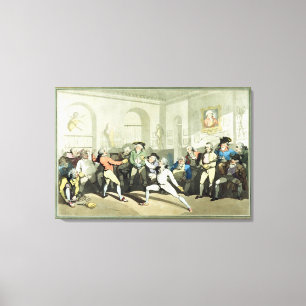 Herr H Angelo Fencing Academy, graviert von Leinwanddruck