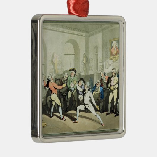 Herr H Angelo Fencing Academy, graviert von Silbernes Ornament (Rechts)