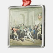 Herr H Angelo Fencing Academy, graviert von Silbernes Ornament (Links)