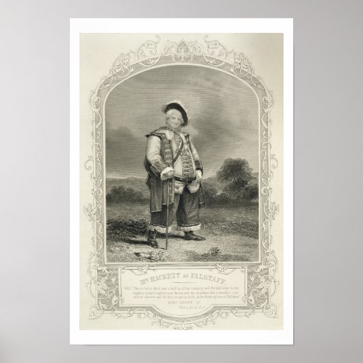 Herr Hackett als Falstaff, in Henry IV (Teil 1) Ac Poster (Vorne)