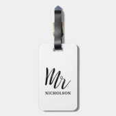 Herr | handgeschriebenes | sein | Bürsten-mit Gepäckanhänger (Rückseite vertikal)