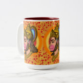 Herr Hanuman Zweifarbige Tasse (Vorderseite Links)
