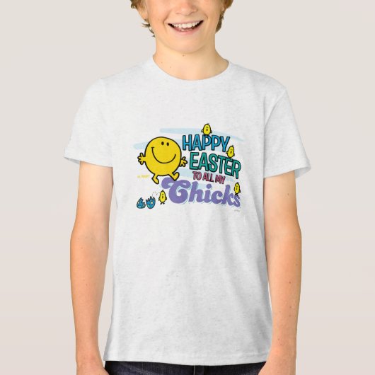Herr Happy | fröhliche Ostern zu allen meinen Tri-Blend Shirt (Vorderseite)