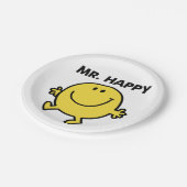 Herr Happy tanzendes u. lächelndes | Pappteller (Schrägansicht)