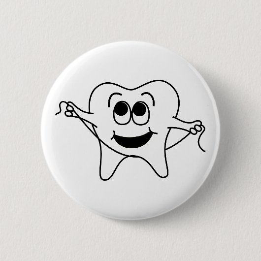 Herr Happy Tooth Button (Vorderseite)