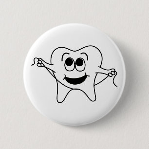 Herr Happy Tooth Button
