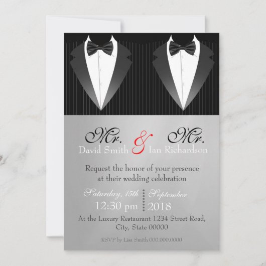 Herr Herr Bow & Einladung (Vorderseite)