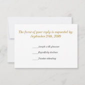 Herr & Herr Gay Wedding RSVP in Gold Karte (Rückseite)