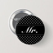 Herr Herr pinback Knopf für den Bräutigam Button (Vorne & Hinten)