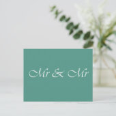 Herr & Herr Typografie Postkarte (Stehend Vorderseite)