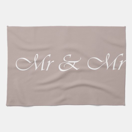 Herr & Herr Typografy Beige Handtuch (Horizontal)