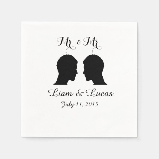 Herr & Herr Wedding Napkins Serviette (Vorderseite)