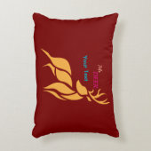 Herr Hirsch Grafik – Rustikaler Waldstil Dekokissen (Vorderseite(Vertikal))