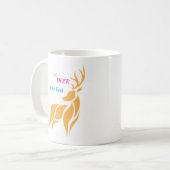 Herr Hirsch Grafik – Rustikaler Waldstil Kaffeetasse (Vorderseite Links)