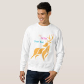 Herr Hirsch Grafik – Rustikaler Waldstil Sweatshirt (Vorne ganz)