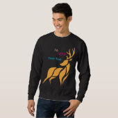 Herr Hirsch Grafik – Rustikaler Waldstil Sweatshirt (Vorne ganz)