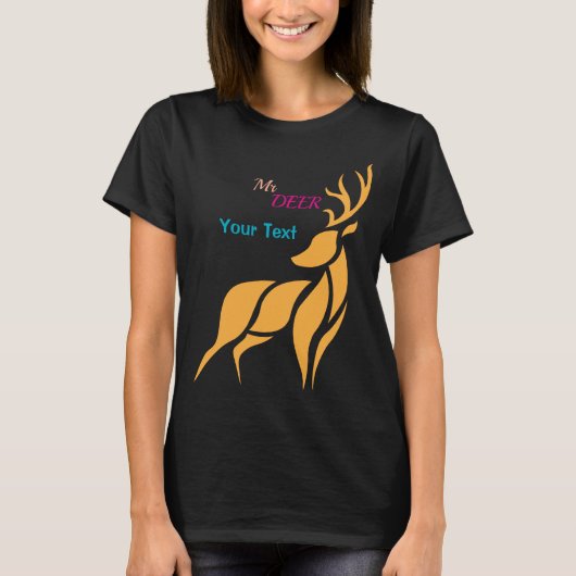 Herr Hirsch Grafik – Rustikaler Waldstil T-Shirt (Vorderseite)