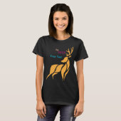 Herr Hirsch Grafik – Rustikaler Waldstil T-Shirt (Vorne ganz)