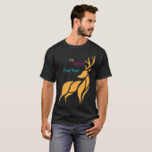 Herr Hirsch Grafik – Rustikaler Waldstil T-Shirt (Vorne ganz)