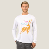 Herr Hirsch Grafik – Rustikaler Waldstil Tri-Blend Shirt (Vorderseite komplett)
