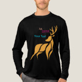 Herr Hirsch Grafik – Rustikaler Waldstil Tri-Blend Shirt (Vorderseite)
