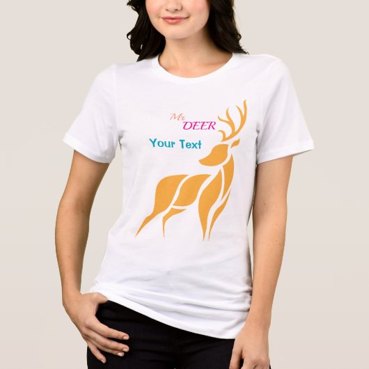 Herr Hirsch Grafik – Rustikaler Waldstil Tri-Blend Shirt (Vorderseite)