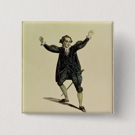 Herr Holman im Wesen Romeos, Kneipe. 1784 Button (Vorderseite)
