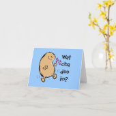 Herr Human Bean, der die Jiggy macht Karte (Gelbe Blume)