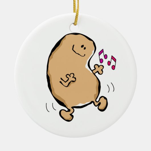 Herr Human Bean Doing The Jiggy Keramik Ornament (Vorne)