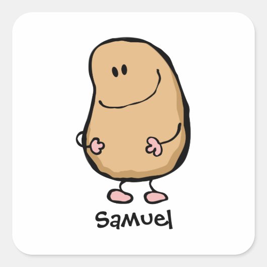 Herr Human Bean Quadratischer Aufkleber (Vorderseite)