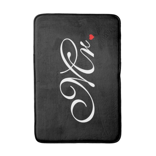 Herr Husband Groom Seine Hers Newly Weds Badematte (Vorderseite Vertikal)