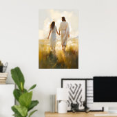 Herr, ich würde dir folgen Folge mir Gehe mit Jesu Poster (Heimbüro)
