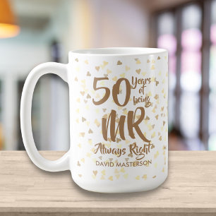 Herr Immer Richtig Lustiger 50. Goldener Hochzeits Kaffeetasse