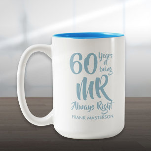 Herr Immer Richtig Lustiger 60. Hochzeitstag Zweifarbige Tasse