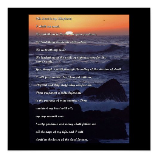 Herr ist mein Hirtengebet Poster (Vorderseite)