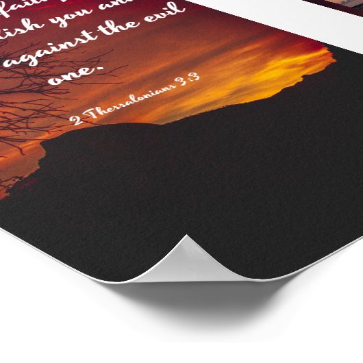 Herr ist treu - Bibel Poster (Ecke)