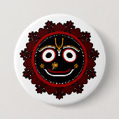 Herr Jagannath Andächtiger - Hare Krishna Button (Vorderseite)
