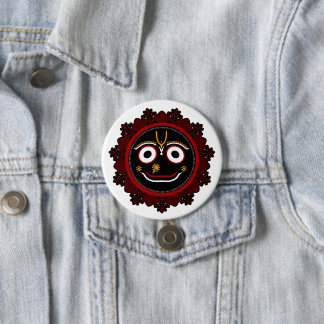 Herr Jagannath Andächtiger - Hare Krishna Button