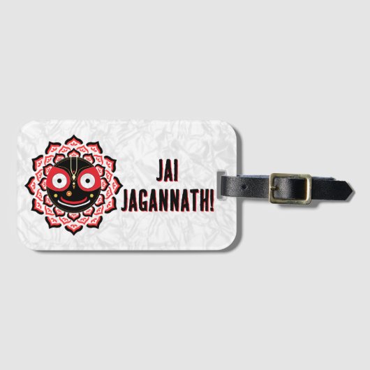 Herr Jagannath Gesicht Chakra Hindu-Gottheit Gepäckanhänger (Vorderseite (Horizontal))