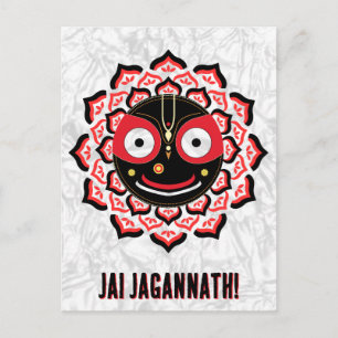 Herr Jagannath Gesicht Chakra Hindu-Gottheit Postkarte