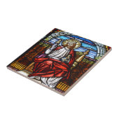 Herr Jesus auf Thronflecken Fliese (Seite)