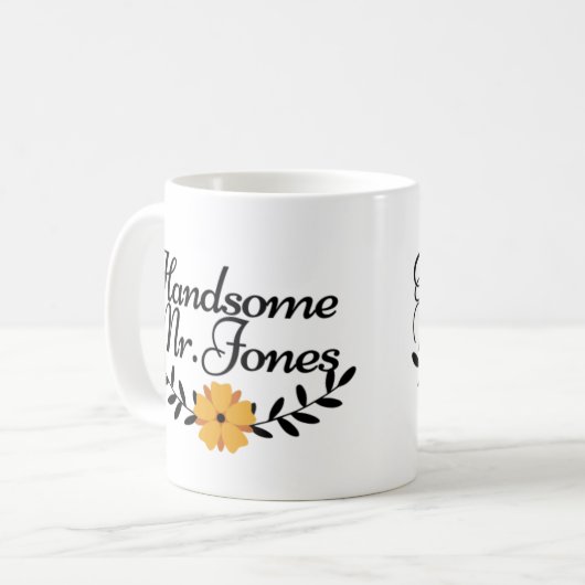 Herr Jones Classic Tasse - Geschenk für ihn (Vorderseite Links)
