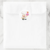 Herr Junky Food Runder Aufkleber (Tasche)