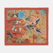 Herr Kangaroo in seinem Garten Fleece Blanket (Vorderseite (Horizontal))