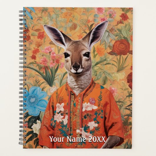 Herr Kangaroo in seinem Garten-Planer Planer (Vorderseite)