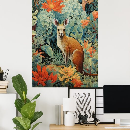 Herr Kangaroo sieht Sie an Poster (Heimbüro)