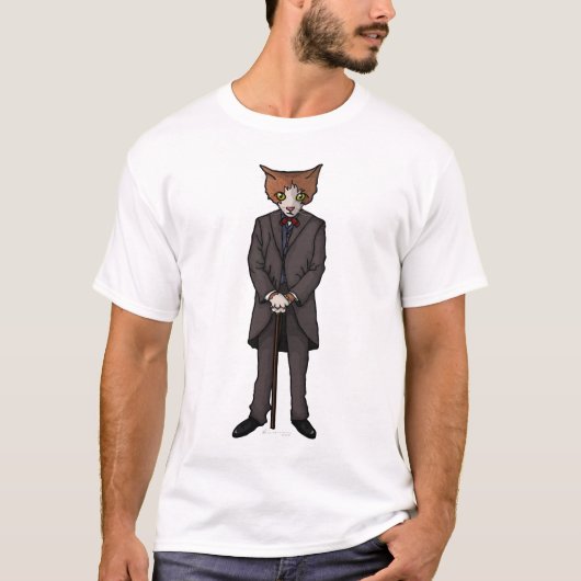 Herr Katze, helles Hemd T-Shirt (Vorderseite)
