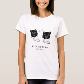Herr Katze und Herr Bär Süße Tierfreunde T-Shirt