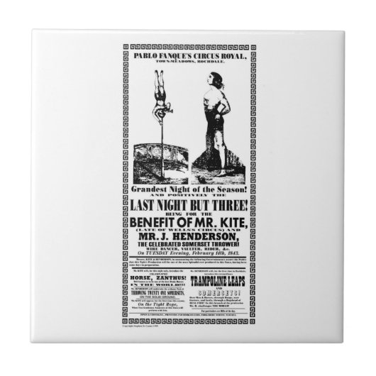 Herr Kite Poster auf einer Fliese (Vorderseite)